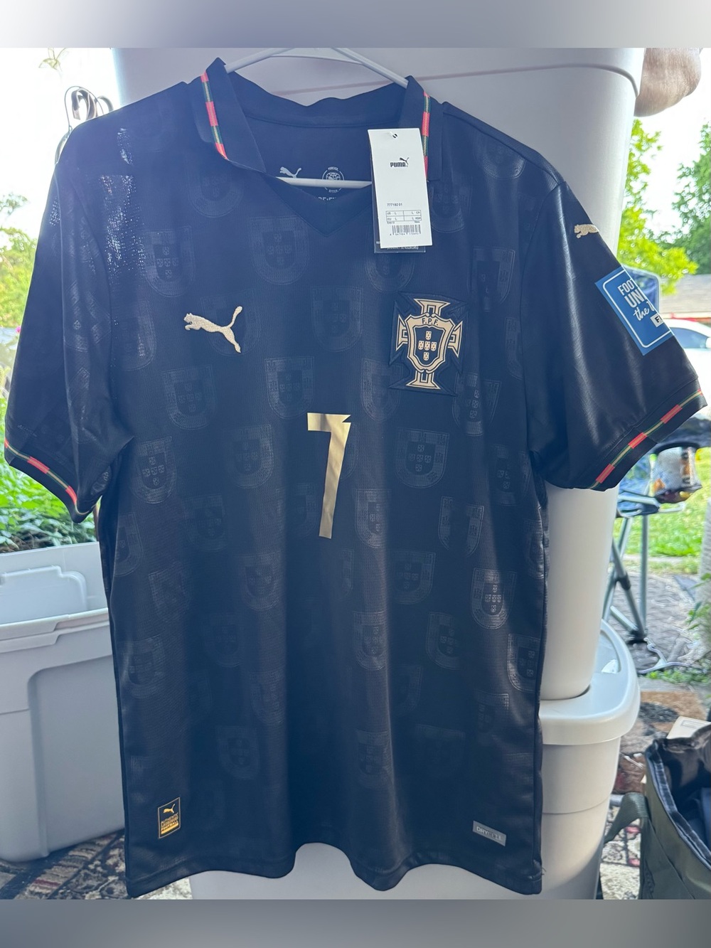 PUMA Cristiano Ronaldo Portugal special edition "Pantera Negra" Jersey Size LG